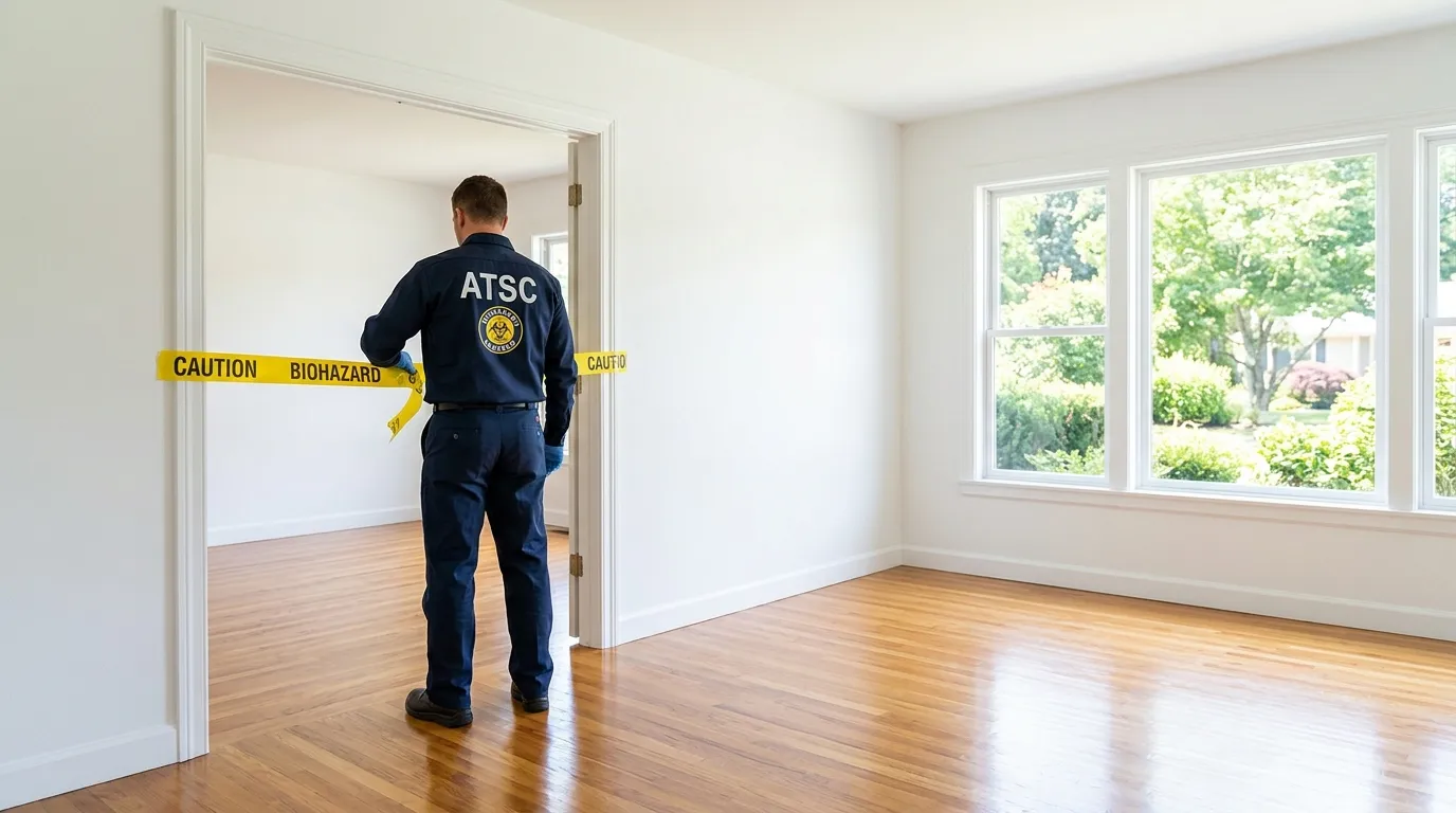 Certified biohazard cleanup crew performing Crime Scene Cleanup in Silver Springs